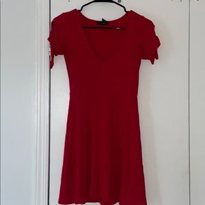 Red mini skater dress!